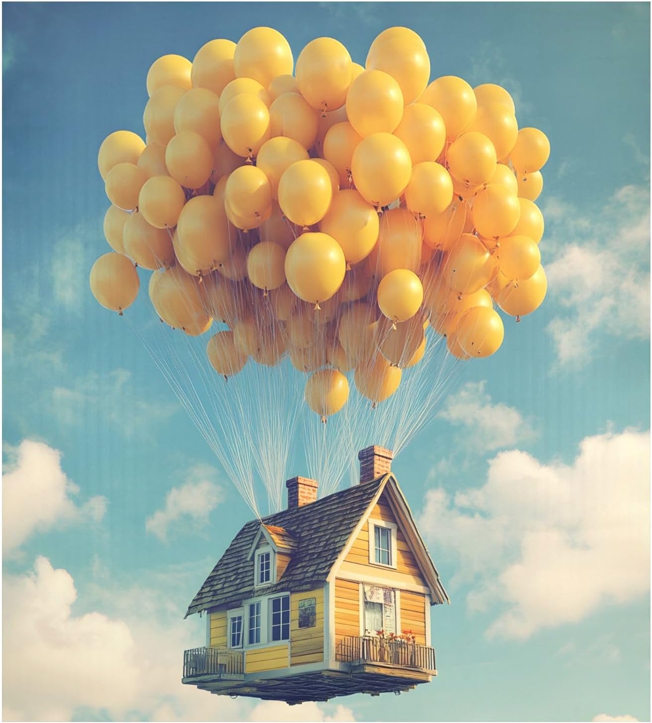 Dishwasher Magnet Cover Large Magnetic Stickers Yellow Balloon House Front Dishwasher Cover Reusable Decal for Home Kitchen Anti-Scratch Refrigerator Decorative Lid Washing Machine Laundry 23