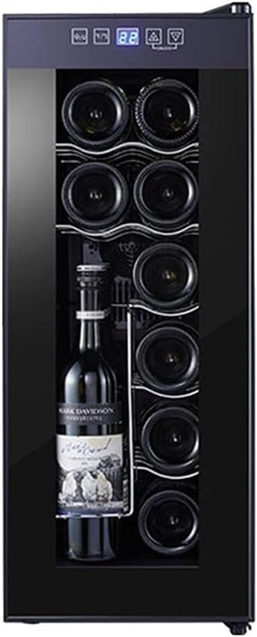 35L Wine Cooler, 12-Bottle Constant Temperature Refrigerator, Independent Wine Cellar for Household Beverage Storage, Wind Cooling,