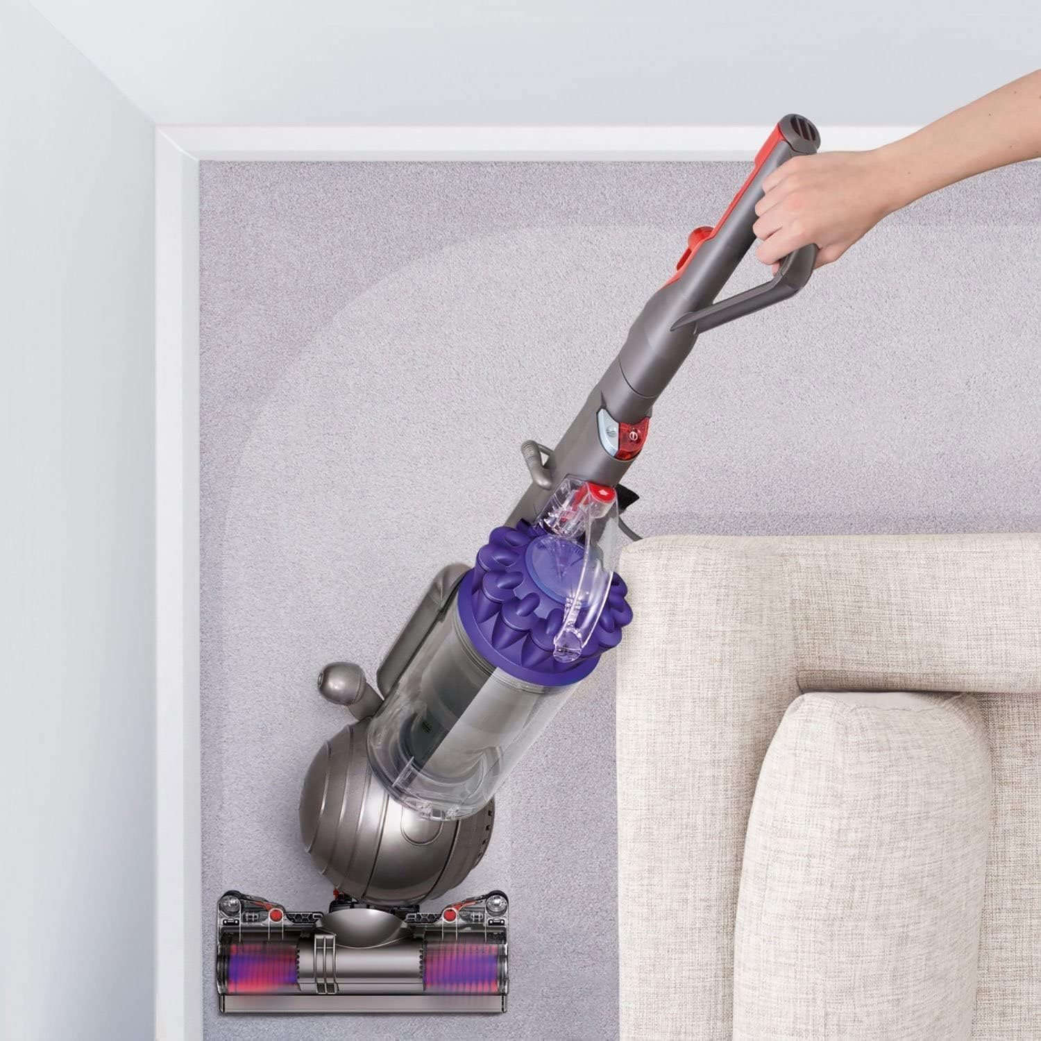 Dyson Ball Animal 2 Upright Corded Vacuum Cleaner: HEPA Filter, Height Adjustment, Self-Adjusting Cleaner Head, Telescopic Handle, Rotating Brushes, Purple