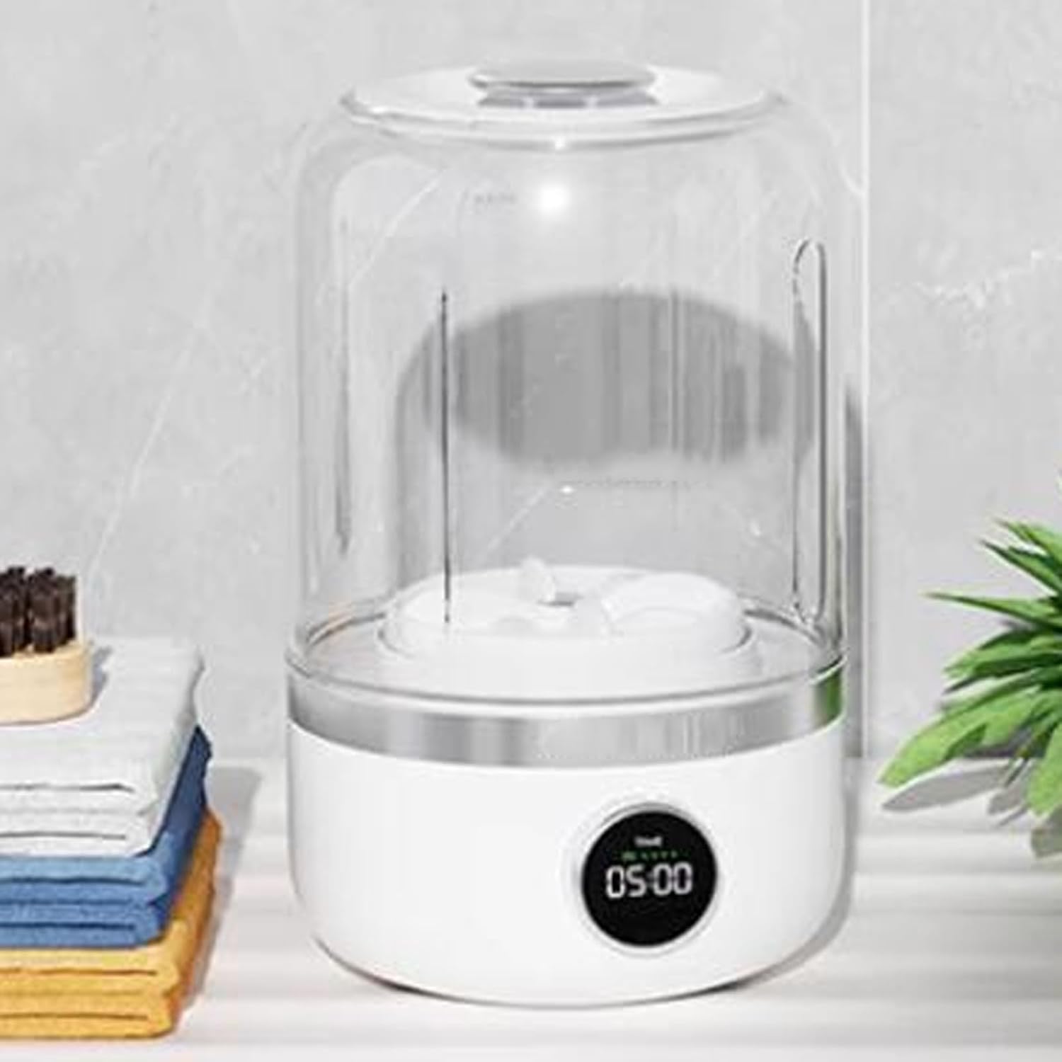 Zunate Portable Underwear Washing Machine with Rechargeable Battery, Compact Cordless Lingerie Washer for Travel, Dormitory, Camping, Small Laundry Spaces