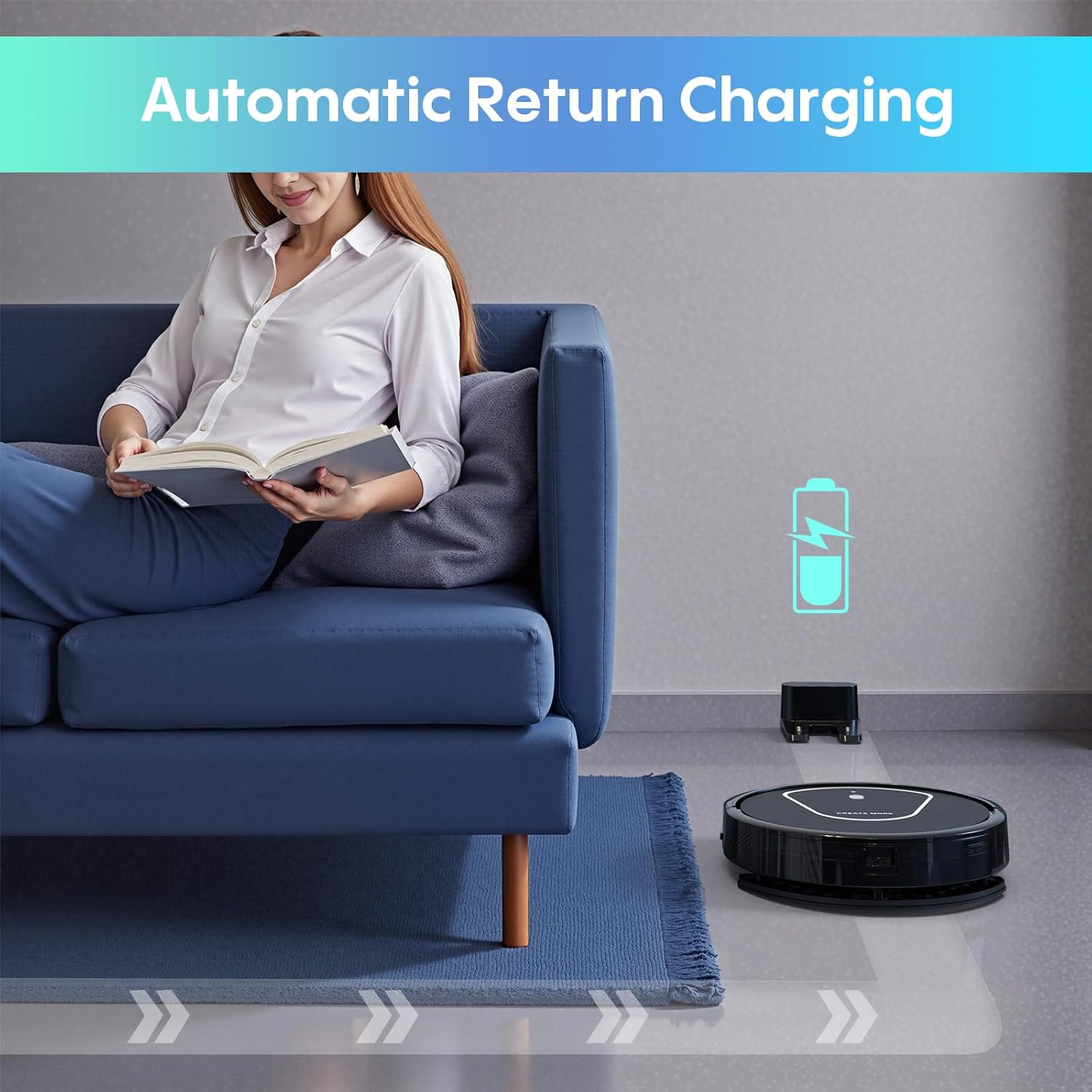 Bagotte Robot Vacuum and Mop Combo, 3-in-1 Robotic Vacuums, 5000Pa Strong Suction Brushless Motor, Auto Recharging,Tangle Free, Timing Function, App/WiFi/Voice/Remote for Hard Floor and Pet Hair