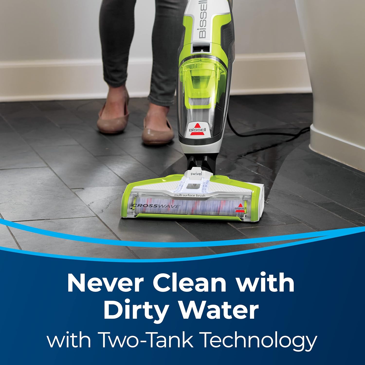 Bissell CrossWave Floor and Area Rug Cleaner, Wet-Dry Vacuum with Bonus Extra Brush-Roll and Extra Filter, 1785A, Green