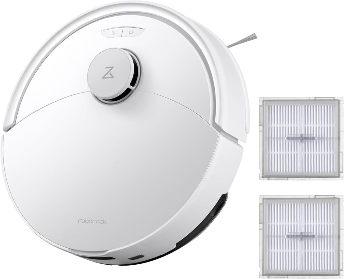 roborock Q10 X5 Robot Vacuum and Mop Combo White with 2 Pack Washable Filter Replacement