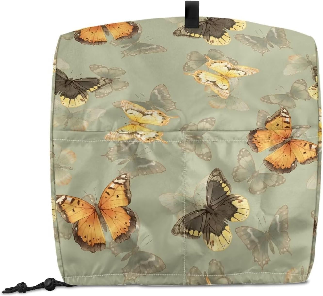 Stand Mixer Dust Cover, Mixer Accessories Stand Blender Dust Cover with Storage Pockets Portable & Large Capacity Blender Dust Cover for Home Decor Green Butterfly