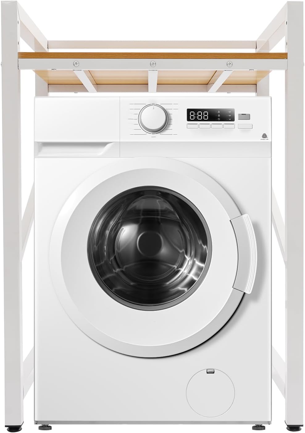 Heavy Duty Washer Dryer Stacking Rack Stand, 661lLBS Premium Iron Universal Washer Dryer Stand for Bathroom Laundry Room, 3-Level Adjustable Height (35.4in/37.4in/39.4in), White