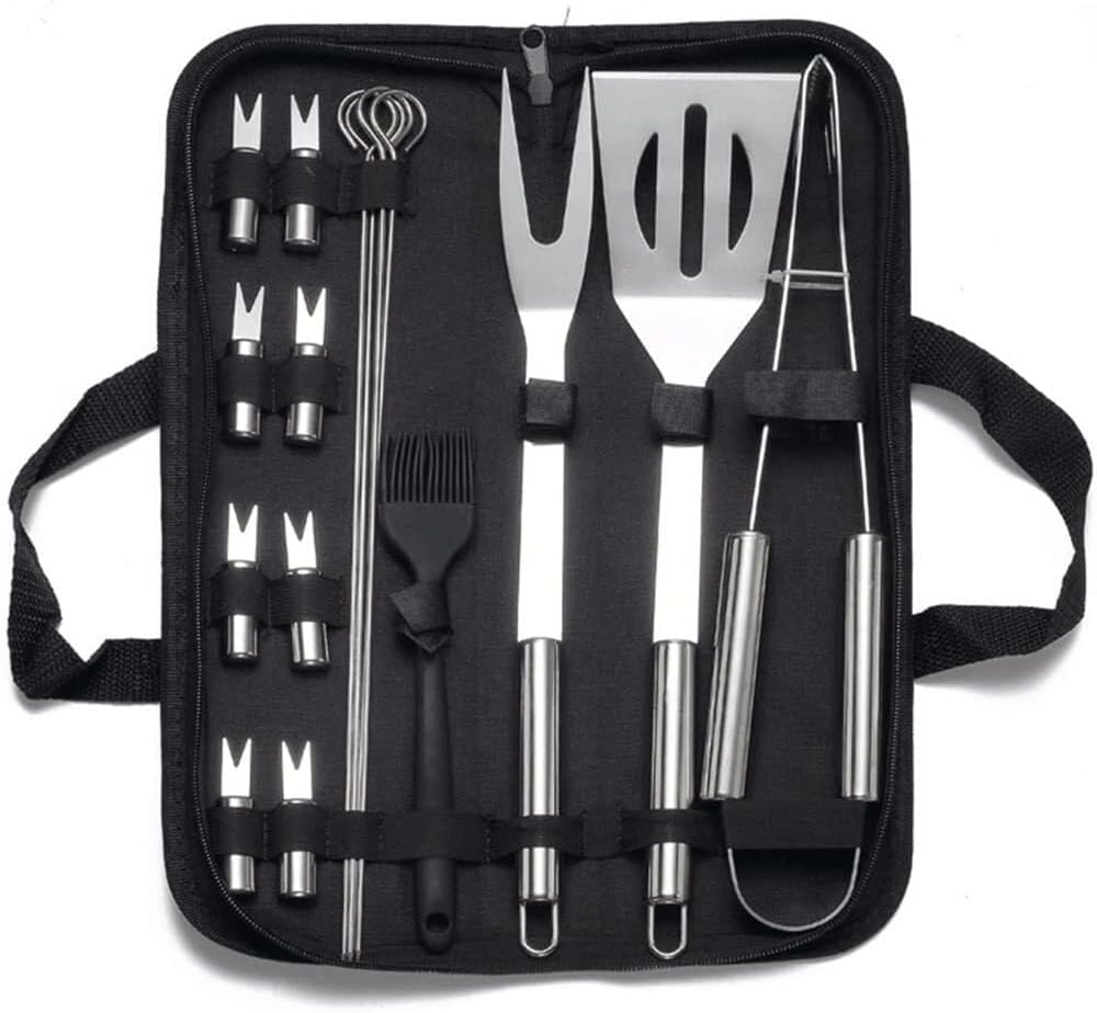 16PCS BBQ Grill Tools Set,Stainless Steel Grilling Accessories with Carry Bag for Outdoor Cooking,Camping