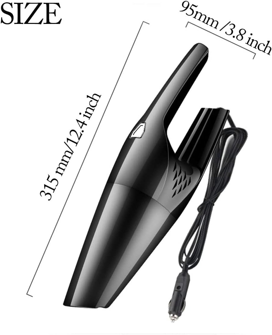 Powerful Wired Car Vacuum Cleaner Portable Handheld 120W Office Home Wired Handheld Vacuum Cleaner(Color:White)