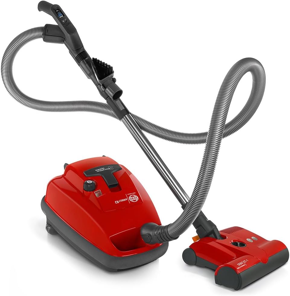 SEBO 9687AM AIRBELT K3 Premium Canister Vacuum Cleaner with 7-Year Motor Warranty, Comes with Powerful ET-1 Powerhead for Pets and Carpeting + Parquet Brush, 37-Foot Operating Radius, Made in Germany