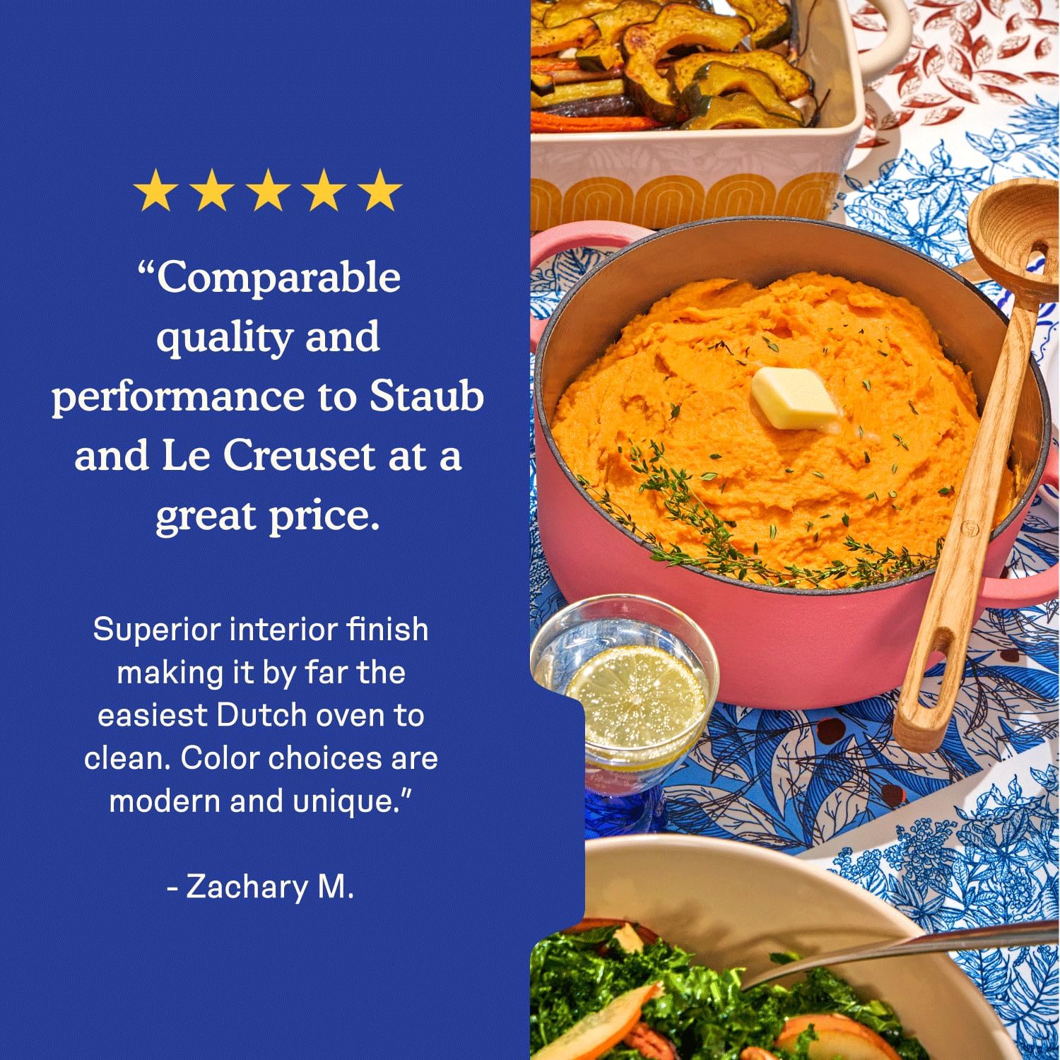 Great Jones Dutch Baby Dutch Oven with Lid (Taffy, 3.5-Quart) | Enameled Cast Iron, Round Shape | Safe for Stovetops & Ovens up to 500°F | Space-Saving & Dishwasher-Friendly | Small-Batch Cooking