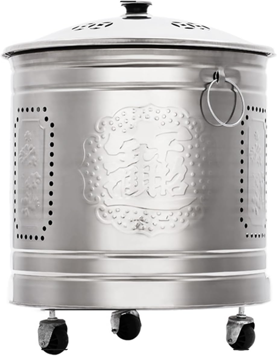 Stainless Steel Outdoor Smokeless Incineration Barrel for Paper, Leaf, Trash - Garden Burn Barrel & Fire Pit