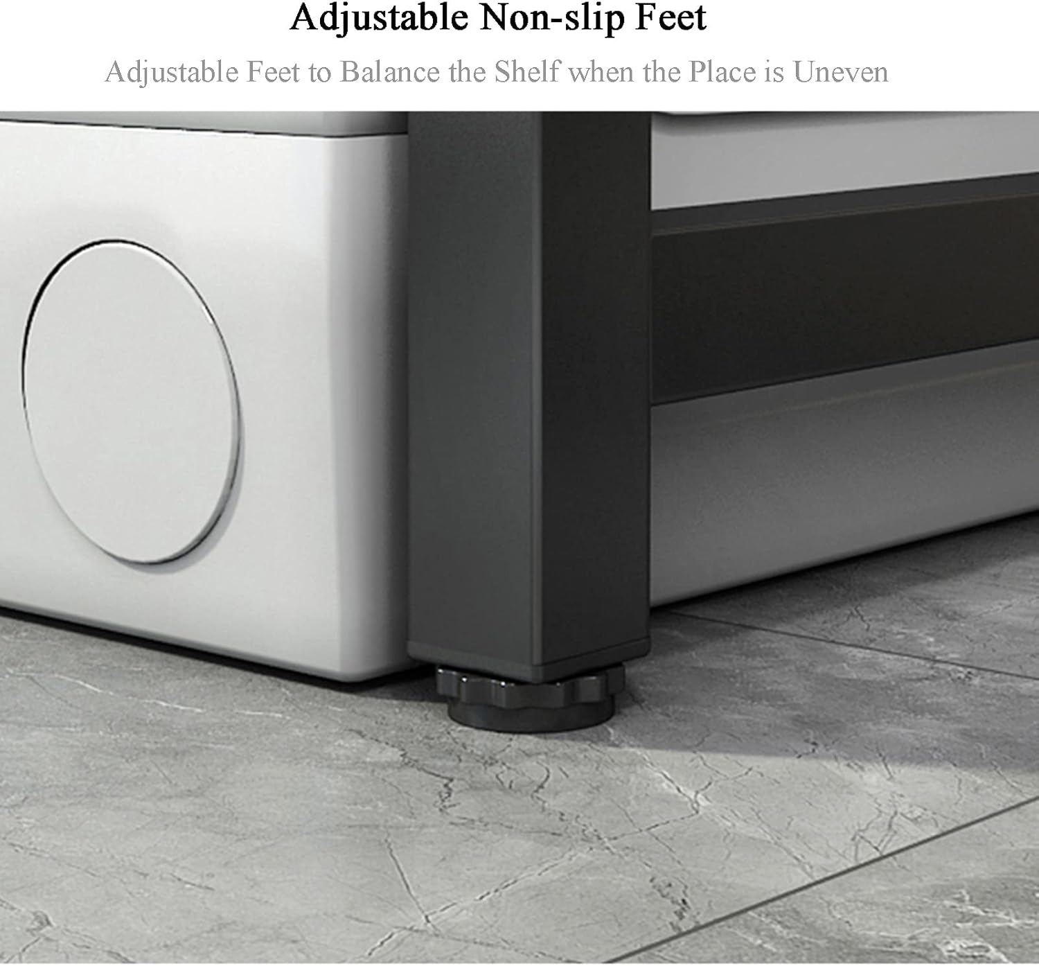 Height Adjustable Dryer Stand - Stacking Kit for Front Loader Washing Machines & Tumble Dryers - Over Washer Storage Rack with 400KG Load Capacity