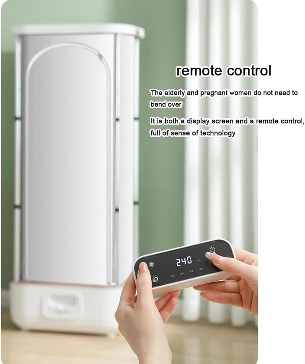 Hanging Portable Clothes Dryer - 900W Foldable Automatic Cordless Vertical Compact Clothes Dryer/Controlled Electric Clothes Rack With Adjustable Timer, Suitable For Clothes And Fabrics