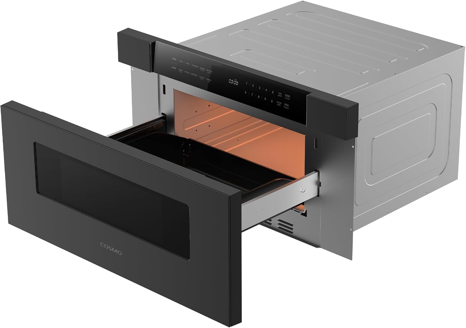 COSMO COS-MWD3012NHBK 30 in. Haven Collection 1.2 cu. ft. Built-in Microwave Drawer, Presets, Touch Controls, Defrosting Rack, Matte Black