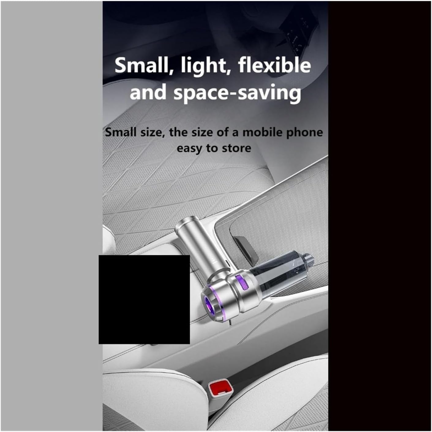 Portable Car Vacuum Cleaner, Handheld Cleaning Tool for Car Interior & Home Small Spaces