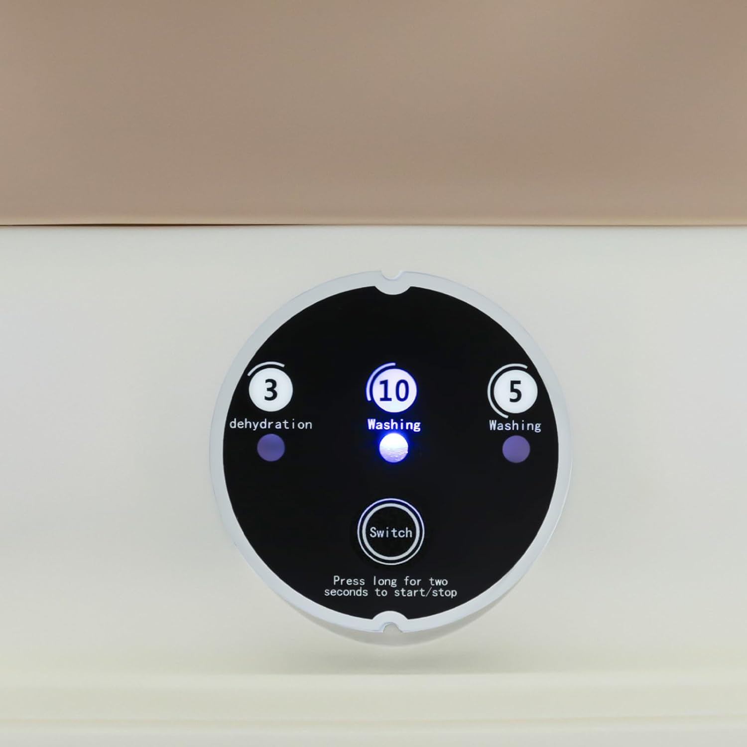 Portable Washing Machine, 10L Mini Portable Washer with 3 Modes Cleaning for Baby Clothes, Sock, Small Delicates, Foldable Small Washing Machine Ideal for Camping, RVs, Apartments, Dorms (Khaki）