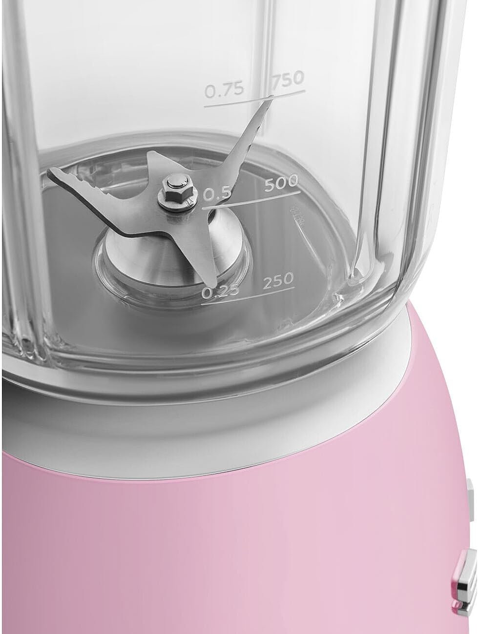 SMEG BLF03 Retro Style Blender – 600W Countertop Blender with 48 oz BPA-Free Jug, 3 Speeds + Pulse, Ice Crush & Smoothie Functions – 50s-Inspired Design-Pink