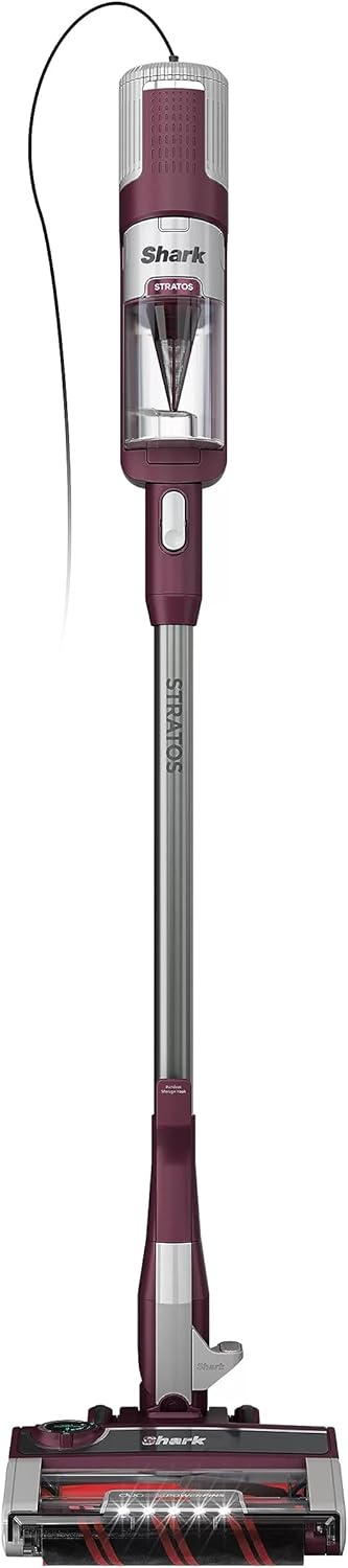 Shark HZ3000 Stratos Ultralight Corded Stick Vacuum with DuoClean PowerFins HairPro, Self-Cleaning Brushroll, & Odor Neutralizer Technology, Red Plum (Renewed)