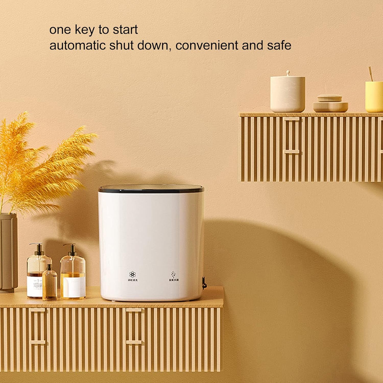 Pssopp Portable ABS 4.5L 2000mA 24W 12V Blue Light Household Portable Washer, Mini Washing Machine for T Shirts Underwear Socks, US Plug 100-240V, Efficient