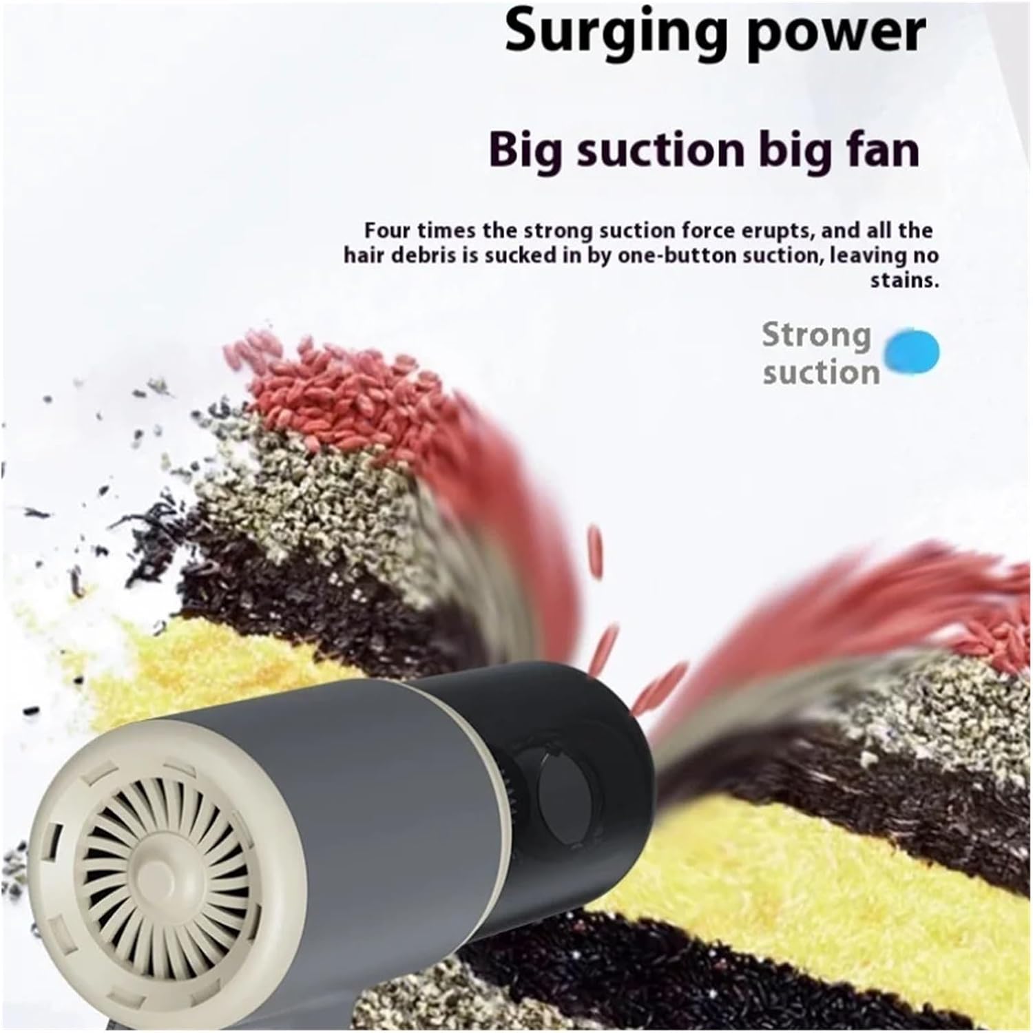 Mini Vacuum, Handheld Car Wireless Vacuum Cleaner Washing Blowing Dual-use Household Strong Suction Portable Charging Vacuum Cleaner,for Drivers and Office Workers(White)