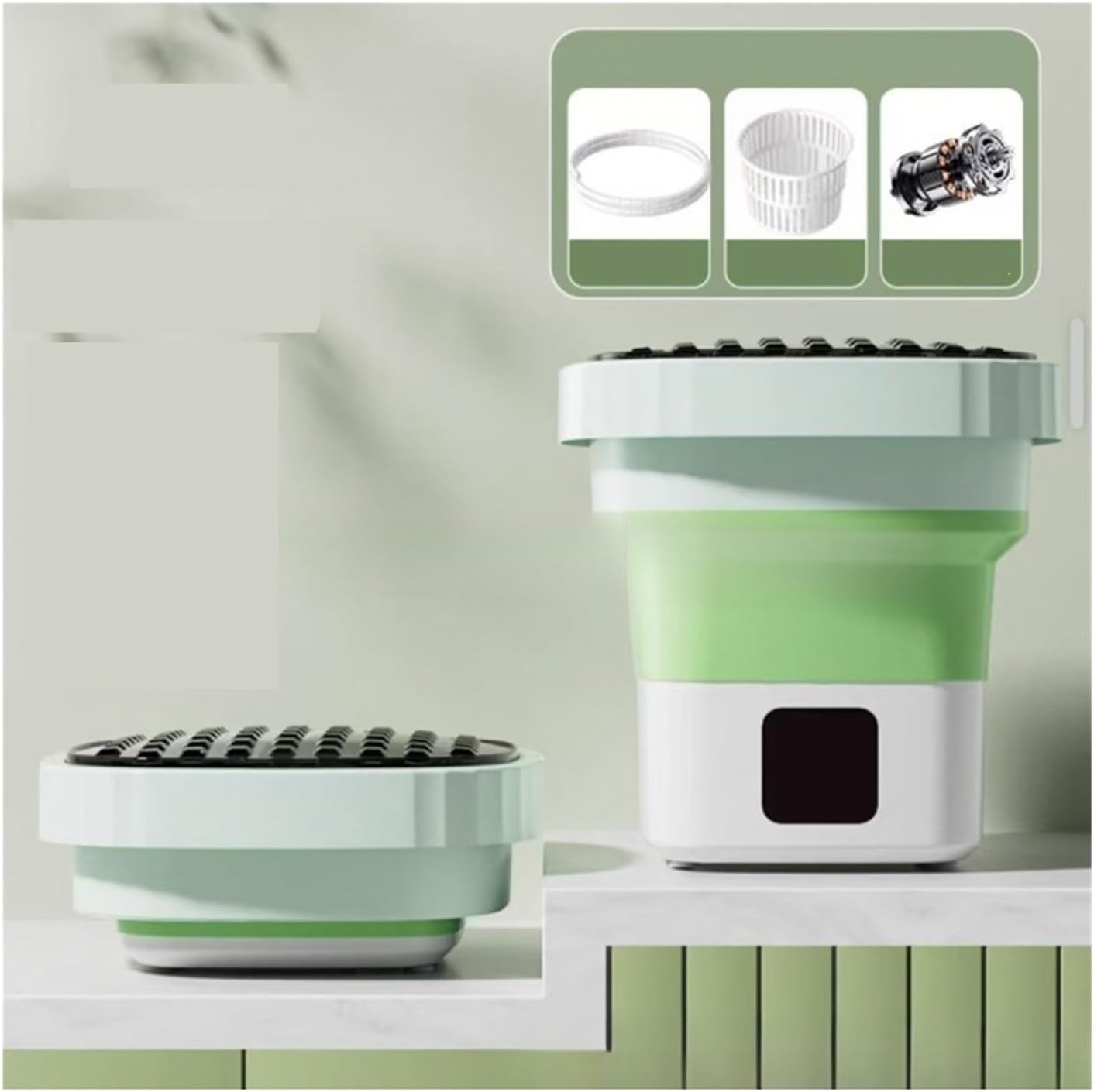 Compact 8L Washing Machine Forstudents Clothes Portable Efficient,for Travel,Camping, RV & Dorms(Purple)