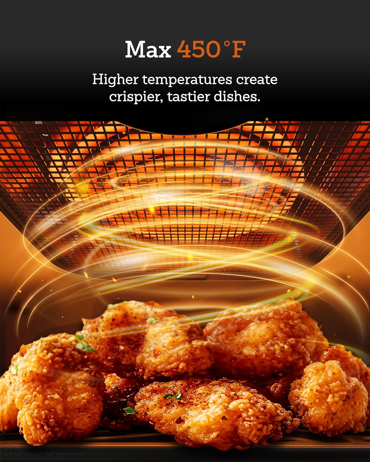 Air Fryer, 6 Qt, Stainless Steel Air Fryer, Stainless Steel Housing& Full Metal Inner Pot, PTFE and PFAS Free, 9 Digital One-Touch Cook Functions,120°F~450°F, 1700W