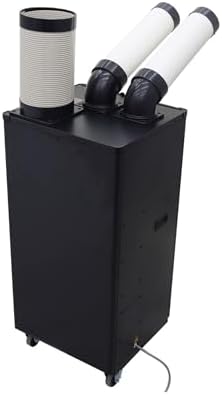 220V Industrial Air Conditioner Outdoor Air Conditioning Fan Equipment Double Tube 780m³/h Black