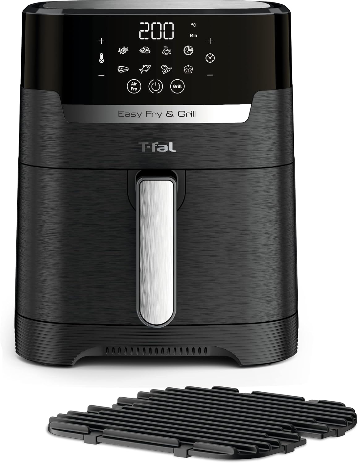 T-fal Air Fryer & Grill Combo Digital, 2-in-1, 4.4 Qrt, black