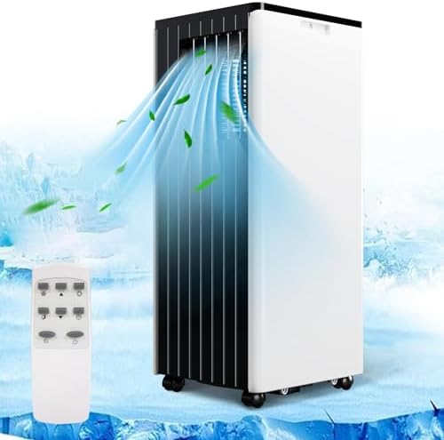 8000 BTU Portable Air Conditioner for Rooms Up to 350 Sq.Ft - Fan, Dry, Remote Control, Sleep Mode