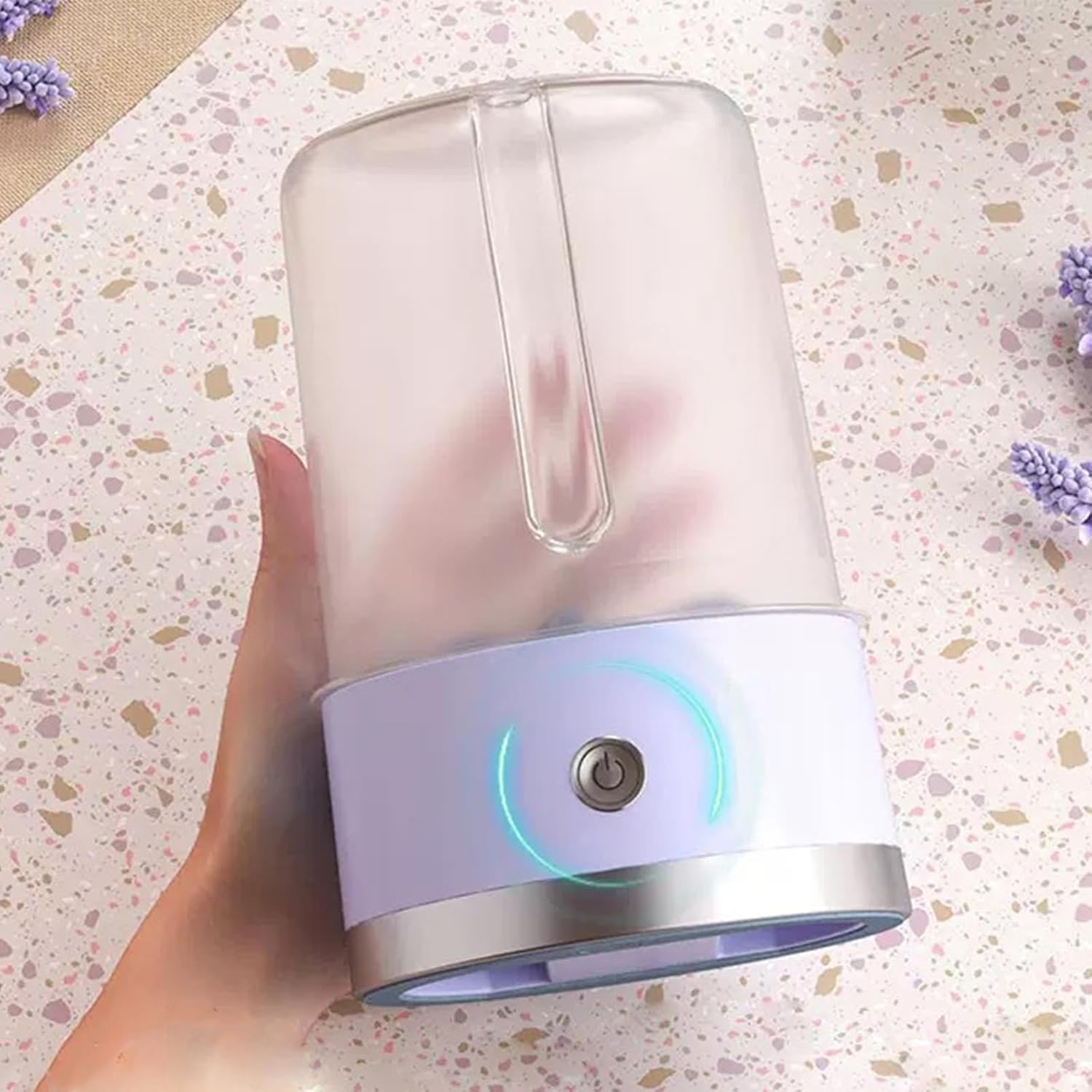 Portable Rechargeable Cordless Mini Washing Machine, Underwear Washing Machine, 4000mAh, 1L Capacity, Compact Quiet Mini Fully Automatic Washing Machine for Bras, Underwear & Socks (Purple)