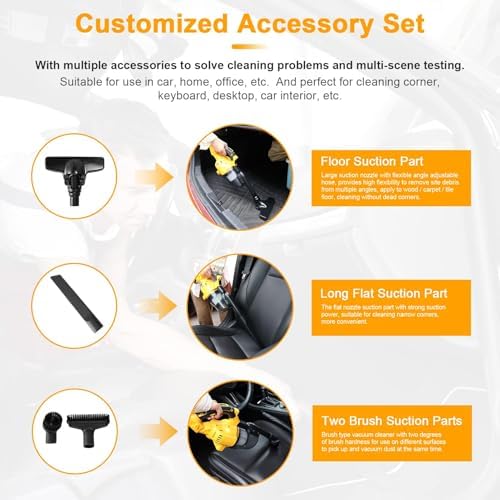 Powerful 800W Cordless Handheld Vacuum Cleaner, 5-in-1 Multi-Function with Washable Filter & Dual Battery System for Home, Car & Pet Hair - Blue