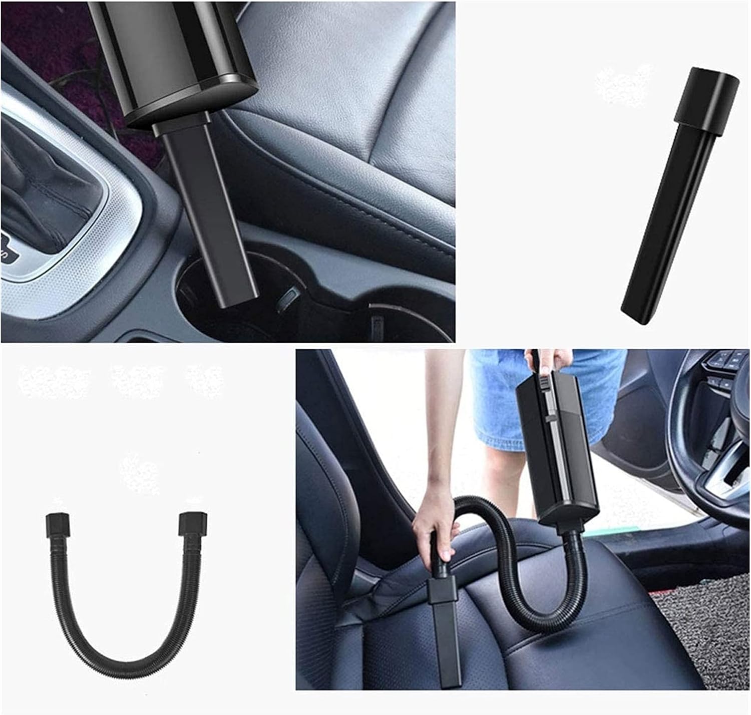 Car Vacuum Cleaner Portable Cordless Handheld Fast Charge High Power Rechargeable 4000Pa Vacuum for Home/Office/Car Cleaning (Color : A) (B)