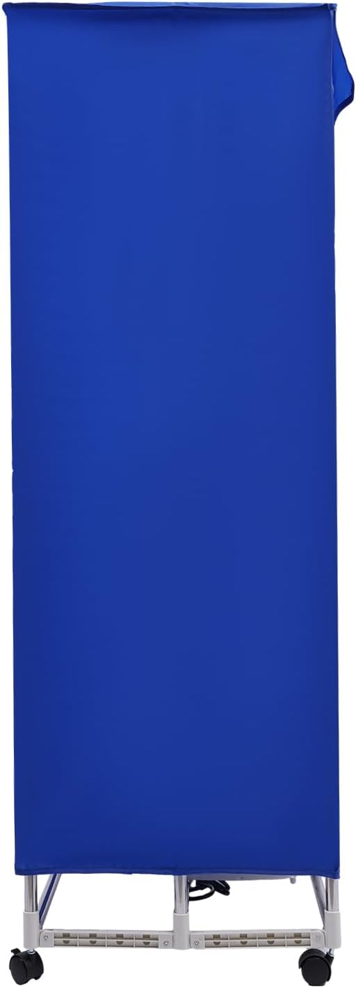 Blue Portable Clothes Dryer, 1200-1500W Foldable Dryer with PTC 5-Layer Heating - 66.14lbs Load Capacity, Stainless Steel&Oxford Cloth, 45dB Quiet, for Apartments, RVs, Travel