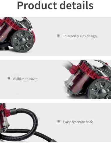 Bagless Cylinder Vacuum Cleaner 2600W High Power for Pet Hair | 1.5L Capacity with 4 Stage HEPA Filter & Turbo Tool