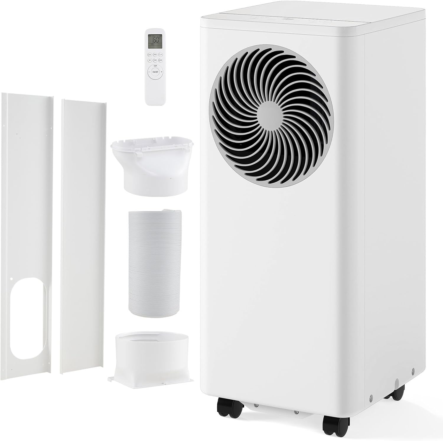 ARLIME 8200 BTU Portable Air Conditioner for Room up to 350 Sq.Ft, 3-in-1 Stand up AC Unit w/Dehumidifier, Fan, Sleep Modes, 24H Timer and Remote Control, Window Installation Kit Included (8200 BTU)