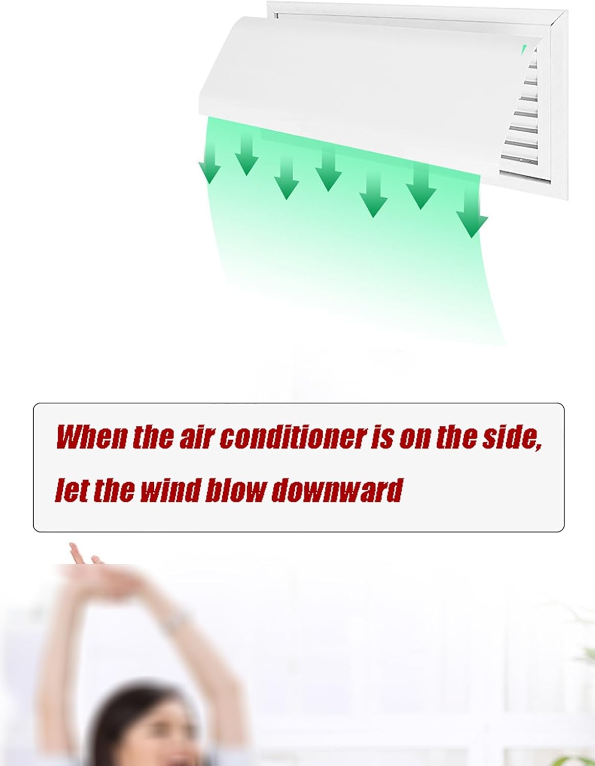 Central Air Vent Deflector, Adjustable Air Conditioner Deflector, Suitable for Central Air Conditioner's Register and Grille