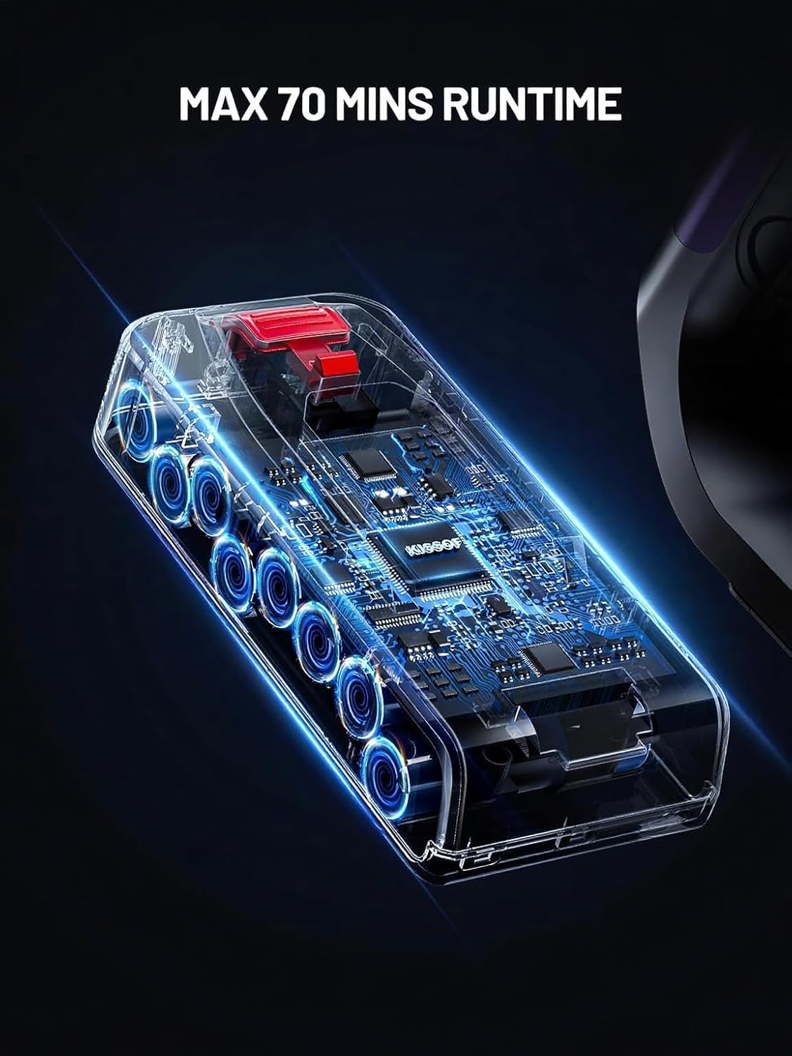 Cordless Vacuum Cleaner, 600W 50KPA 70Mins Vacuum Cleaners for Home, Self-Standing Stick Vacuum with Aromatherapy & LED Display Screen, Stick Vacuum Cordless Rechargeable for Pet Hair/Carpets (Gold)