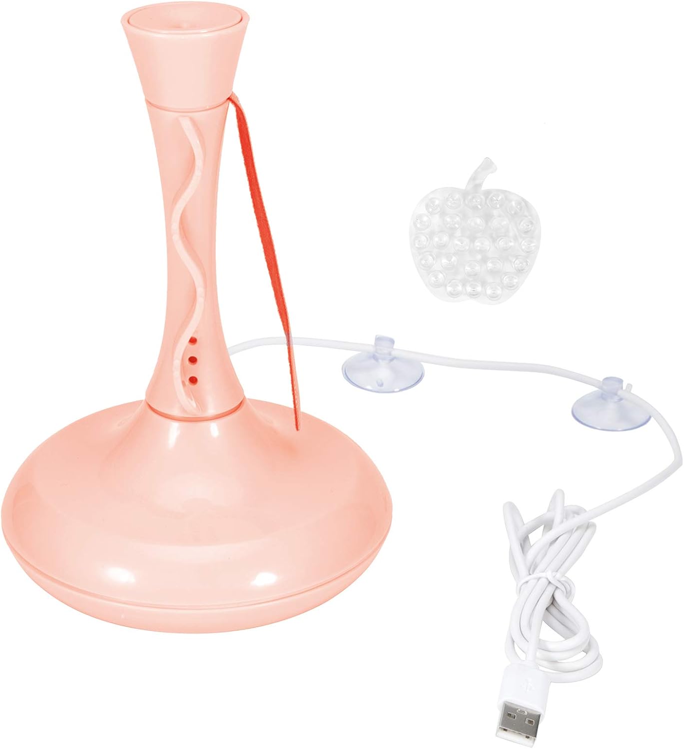 Mini Portable Ultrasonic Washing Machine, USB Powered, 360 Degree Water, for Underwear Socks Baby Clothes, Small Size (Red)