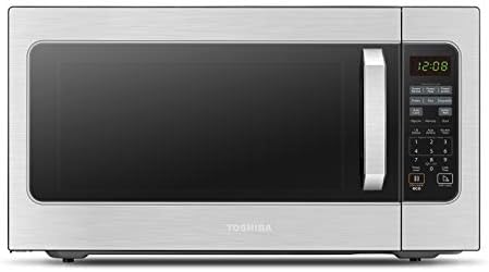 Toshiba ML-EM62P(SS) Large Countertop Microwave with Smart Sensor, 6 Menus, Auto Defrost, ECO Mode, Mute Option & 16.5