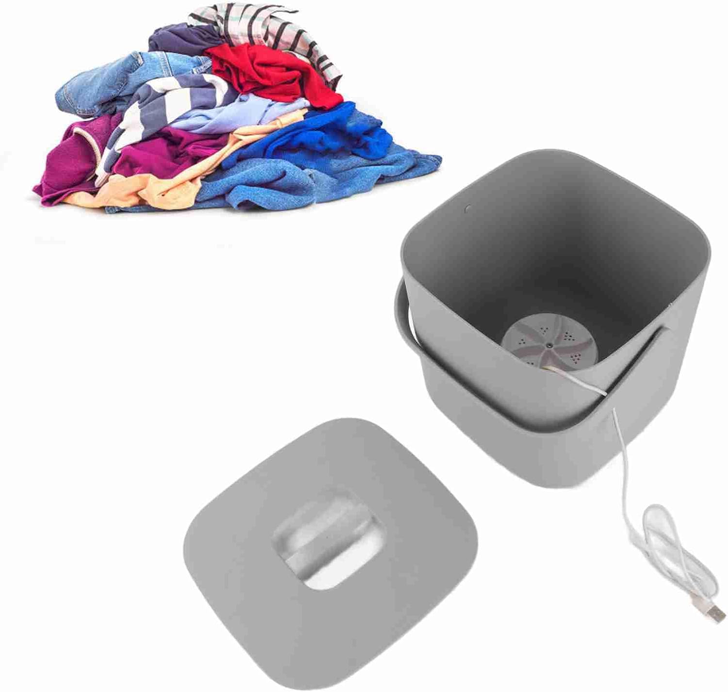 Mini Washing Machine 3.8L, Portable Turbine Washing Machine Noise Reduction USB Powered Laundry Washer for Underwear, Baby Clothes, Sock, Small Delicates