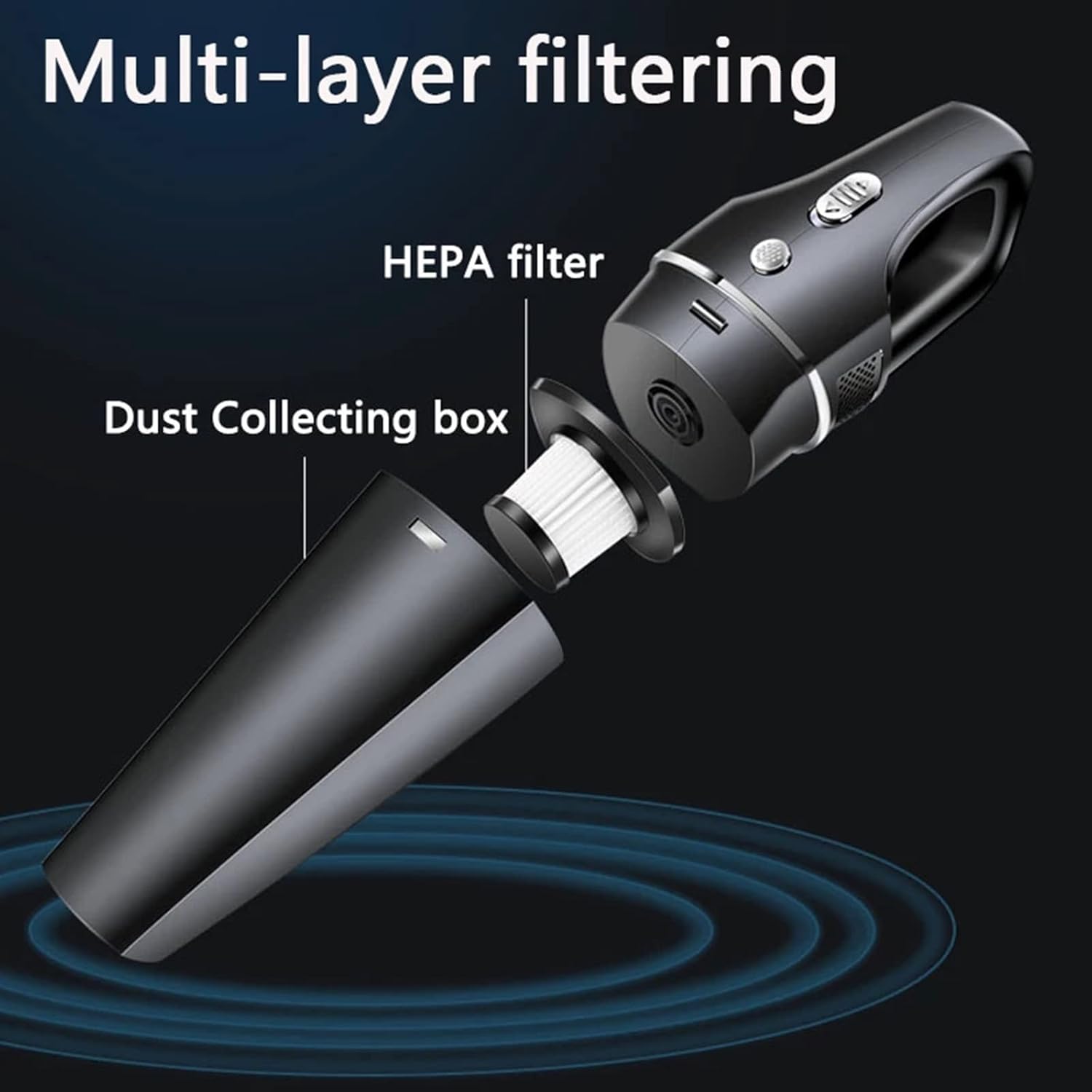 12000PA Handheld Vacuum Cleaner, Cordless Hand Rechargeable with Long Runtime 3H Fast-Charge Portable Handheld for Car Home Office Desk Upholstery Keyboard Dust,Yellow