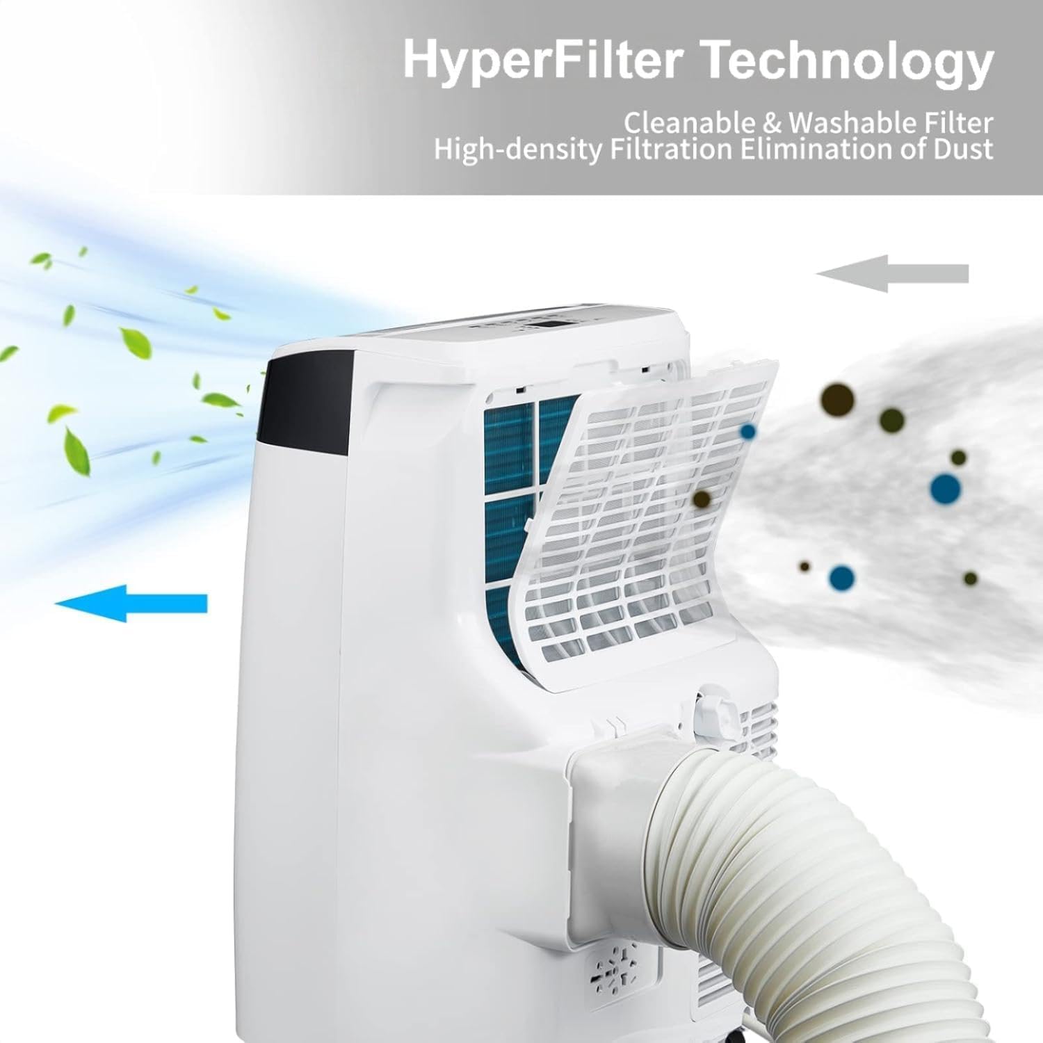 10,000 BTU Portable Air Conditioner with 3-in-1 Cooling, Dehumidifier & Fan Modes | 450 Sq.Ft Coverage, Remote Control, Digital Display, Ultra-Quiet Operation, 24H Timer, Energy-Efficient for Home, Of