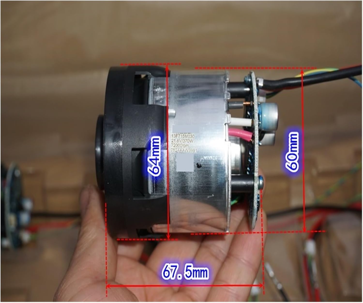 Brushless Vacuum Cleaner Fan DC15-25V 370W Violent Brushless Turbo Fan Speed High Suction Dustless Brushless Motor Nicely