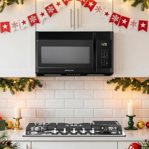 GASLAND Over the Stove Microwave 30 Inch, 1.9 Cu.ft. Over the Range Microwave with 11 Power Levels, One Touch Cooking, 400 CFM,1000W, LED, Turntable, Sensor Cook, Over Stove Microwave Oven, Black