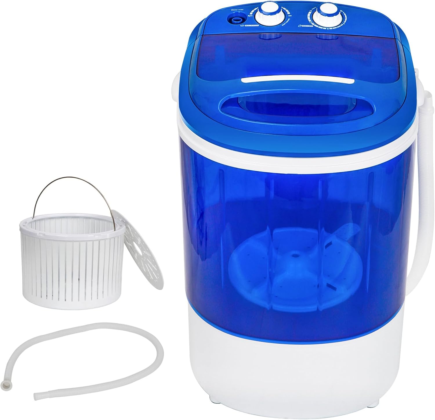 HomGarden 6.6lbs Portable Washing Machine Mini Washing Machine for Compact Laundry,ingle Tub Laundry Small Washer for Apartments, Dorms,Traveling, RV, Blue