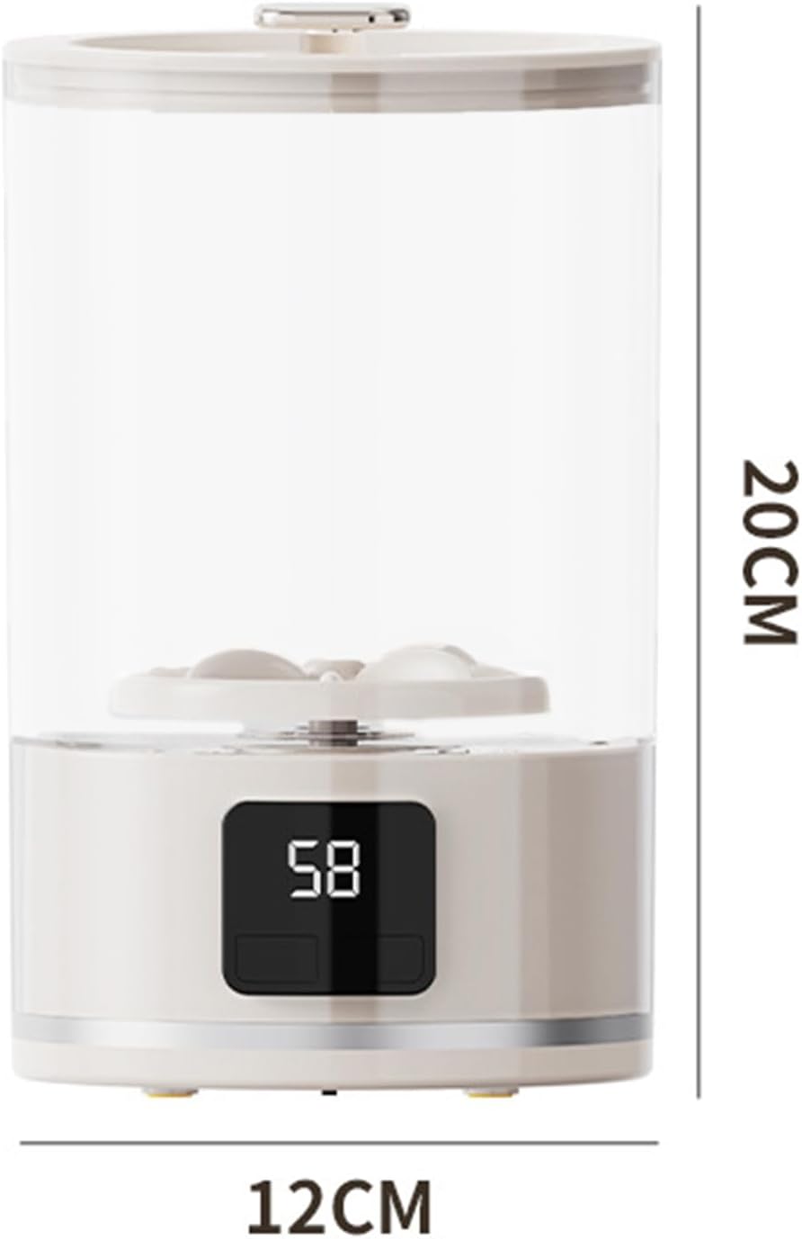 Mini Portable Washing Machine for Underwear – Rechargeable Travel Washer with LED Display, Compact Laundry Cup Washing Machine for Small Clothes, Home or Camping Use (White)