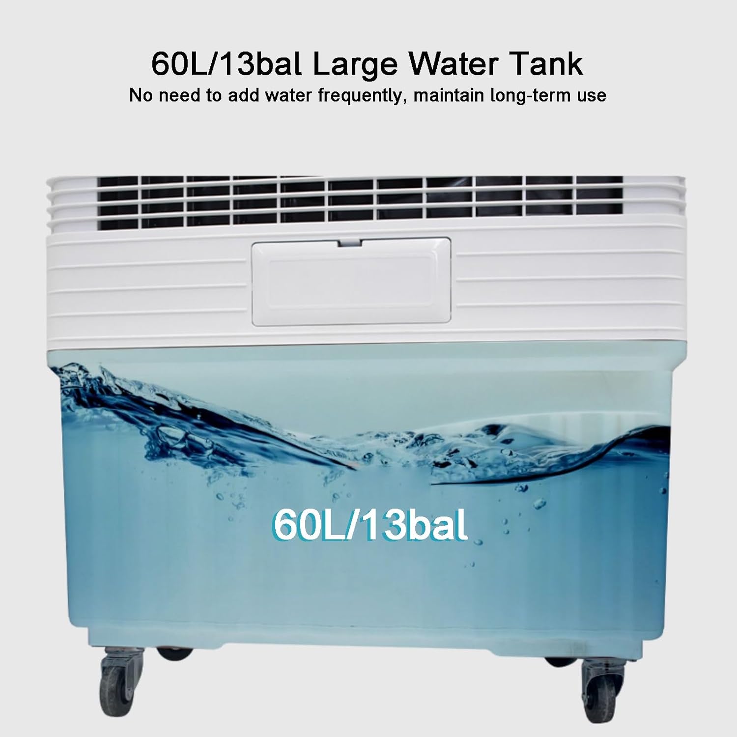 Evaporative Cooler, Portable Air Conditioners, 44in Swamp Cooler, 3 Speed Adjustment, with 60L/13bal Water Tank, for Patio, Garage, Industry