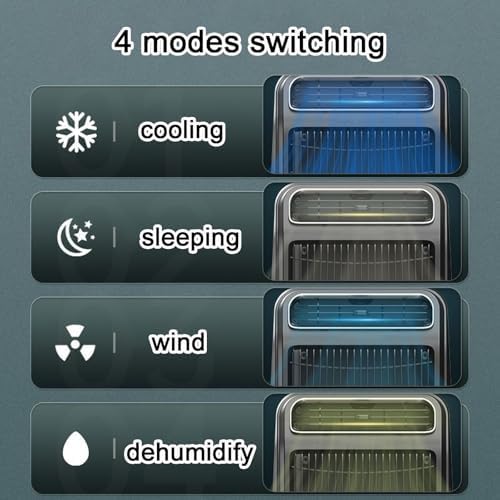 5100 BTU Small Portable Air Conditioner with Touch Control 24h Timer Sleep and Dehumidification Modes Air Cooler for Home Office Bedroom Camping