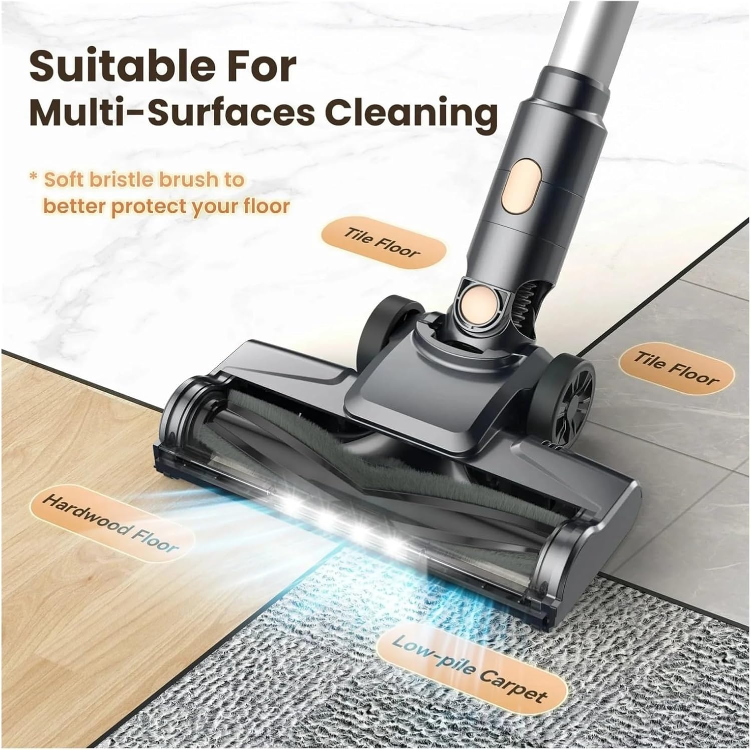 N8 Cordless Vacuum Cleaner | Compatible with INSE N8, 25Kpa Powerful Suction | 40 Mins Runtime | Lightweight Rechargeable Stick | Carpet Cleaning Tool​(N8 Blue)