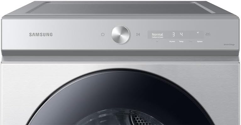 Samsung Bespoke 7.6 Cu. Ft. Silver Steel Ultra Capacity Gas Dryer With Super Speed Dry And AI Smart Dial