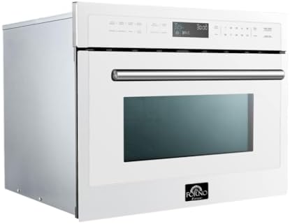 FORNO Oliena Espresso White 24″ 1750 Watt Compact Oven & 1000 Watt Microwave, 1.6 cu. ft.